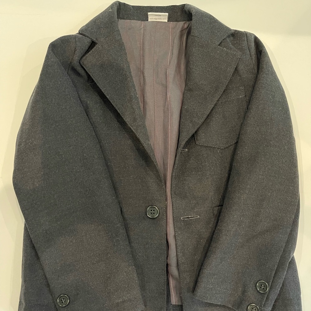 Egg Boys Size 4 charcoal grey suit